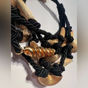 RARE FENDI Couture Runway Pasta Necklace and Earrings - selling as a set